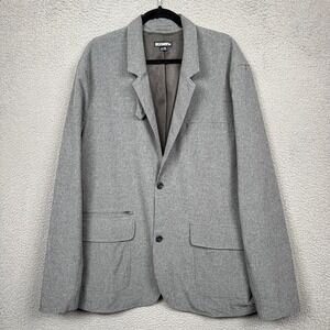 Eddie Bauer Blazer Men 50 Tall Gray Office Business Perofmance Stretch Comfort